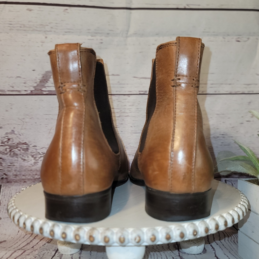 FRYE Melissa Womens Cognac Brown Leather Chelsea Boots Size 9.5B - Picture 9 of 16